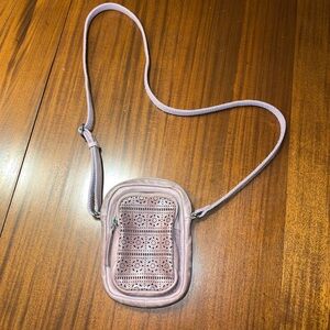 Genicci Genuine Leather Crossbody Bag Purse Lilac Purple